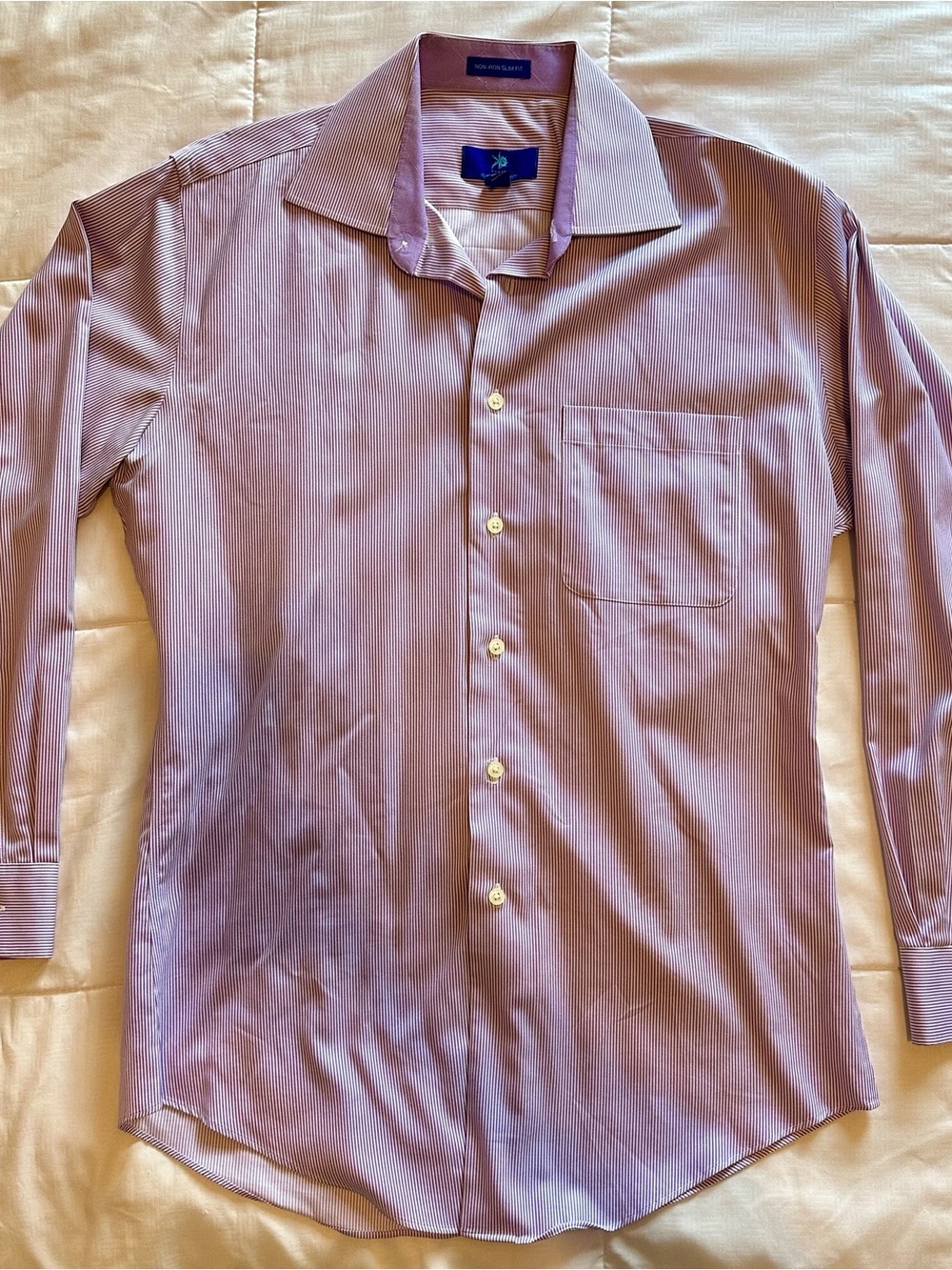 Egara Lavender Pinstripe Dress Shirt